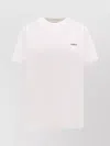 Coperni Crew Neck Ribbed Profiles Short Sleeves Cotton T-shirt In White