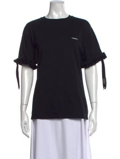 Pre-owned Coperni Crew Neck Short Sleeve T-shirt In Black