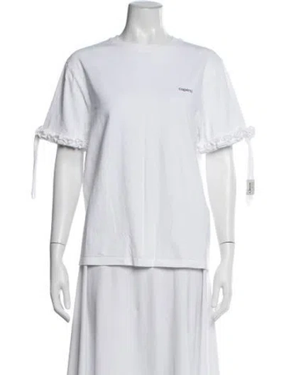 Pre-owned Coperni Crew Neck Short Sleeve T-shirt In White
