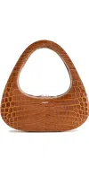 COPERNI CROCO BAGUETTE SWIPE BAG BROWN CAMEL