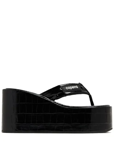 COPERNI CROCO BRANDED WEDGE SANDAL