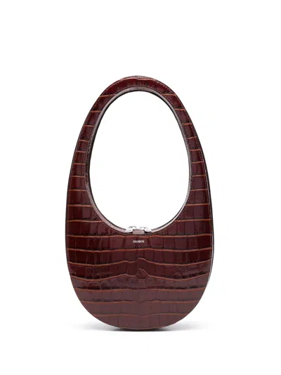 COPERNI CROCO PRINT SWIPE BAG WOMAN BROWN