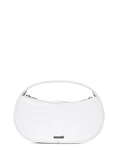 Coperni Swipe Sound Mini Crocodile Effect Handbag In White