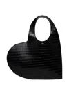 Coperni 크로커다일 이펙트 하트 토트 백 In Black