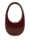 Coperni Crocoswipe Brown Handbag With Embossed Logo And Embossed Crocodile Effect In Leather Woman In Brown