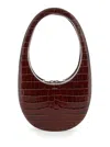 Coperni Crocoswipe Brown Handbag With Embossed Logo And Embossed Crocodile Effect In Leather Woman In Multicolor