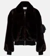 Coperni Faux Fur Bomber Jacket In Brown