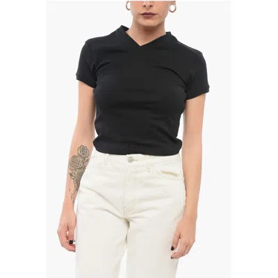 Coperni Cropped Fit T-shirt With Wrap Design