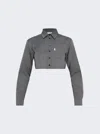 Coperni Grey Cropped Shirt In Grey