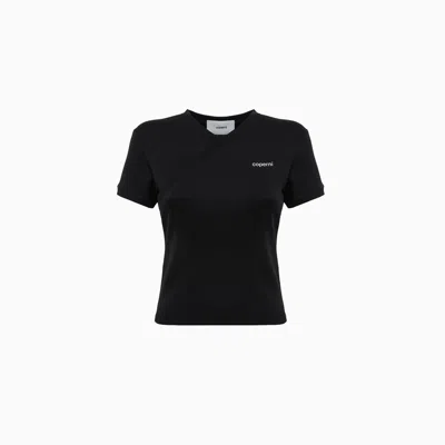 Coperni Cropped T-shirt In Black
