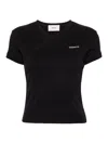 Coperni Washed Logo Boxy T-shirt In Black