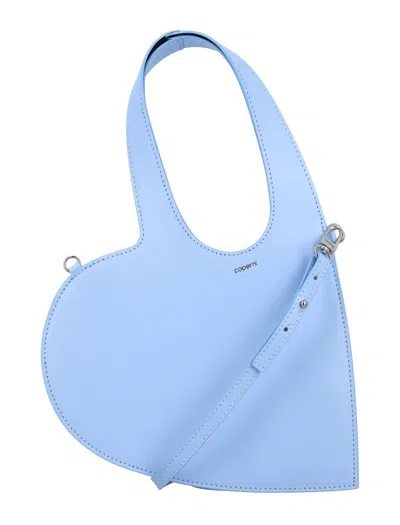 Coperni Crossbody Baby Heart Tote Bag In Blue