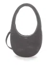 COPERNI MINI SWIPE GREY HANDBAG WITH LOGO DETAIL AND SHOULDER STRAP IN LEATHER WOMAN