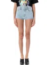 Coperni Knee Length And Midi Shorts In Blue Bleached