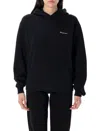 Coperni Maleficent Hooded Cotton Sweatshirt With Kangaroo Pocket In Black