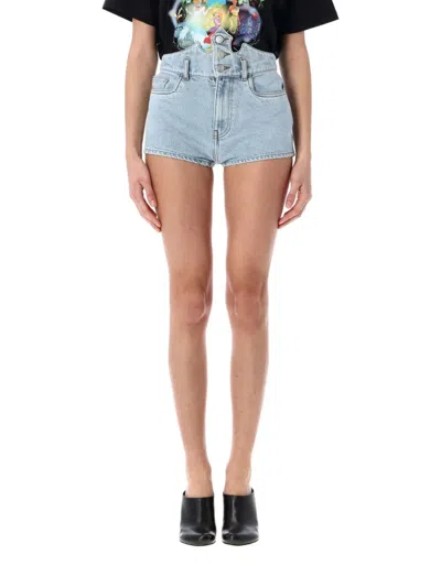 Coperni Button Detailed Denim Shorts In Blue