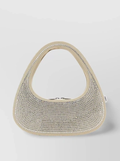Coperni Embellished Mini Heart Handbag In Beige
