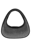 Coperni Crystal-embellished Baguette Swipe Bag In Black