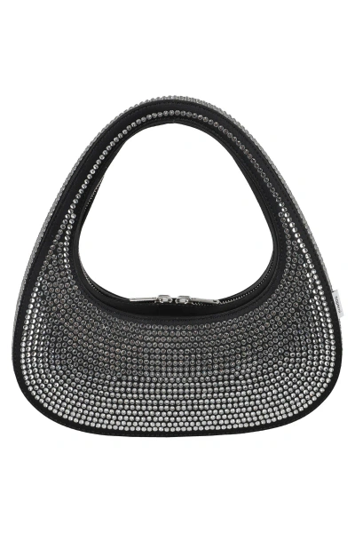 Coperni Crystal-embellished Baguette Swipe Bag In Bkcs Black Crystal