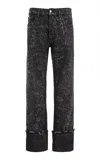 Coperni Crystal-embellished Boyfriend Denim Pants In Black