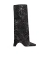 Coperni Crystal-embellished Bridge Tall Boots In Black