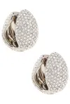 Coperni Crystal Embellished Earrings In Silver