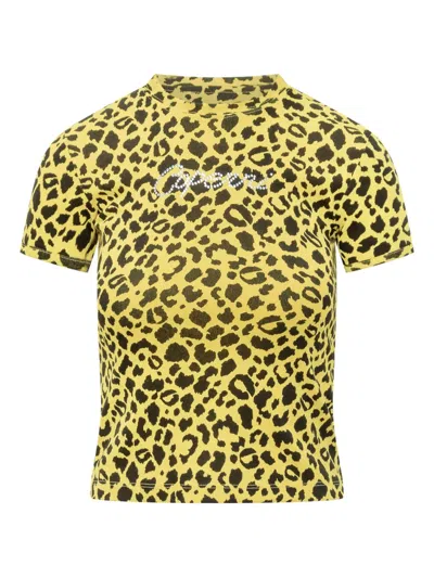 COPERNI CRYSTAL-EMBELLISHED LEOPARD-PRINT T-SHIRT