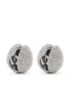 Coperni Crystal-embellished Hoop Earrings In Silver