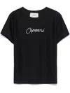 Coperni Womens Crystal Logo Short-sleeve Jersey T-shirt Black Xs In Black