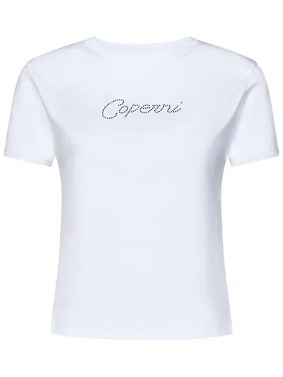 Coperni Crystal Logo T-shirt In White