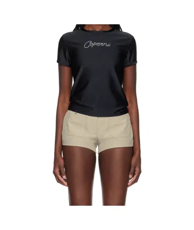 COPERNI CRYSTAL EMBELLISHED-LOGO T-SHIRT