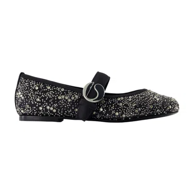 Coperni Crystal-embellished Ballerina In Black