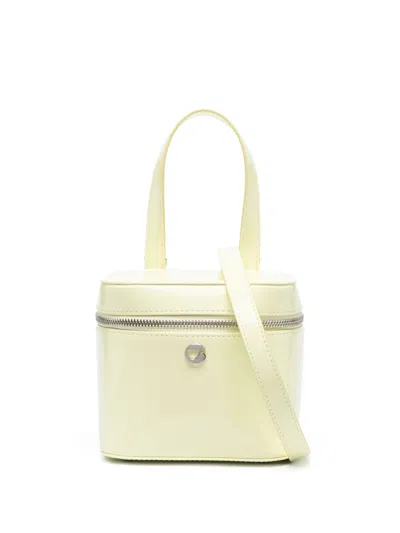 Coperni Cube Faux-leather Crossbody Bag In Yellow