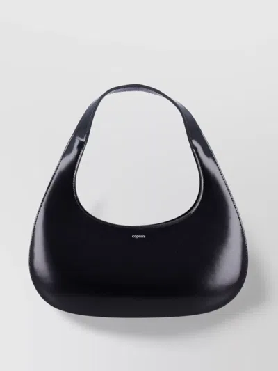 COPERNI CURVED GLOSSY TOP HANDLE BAG