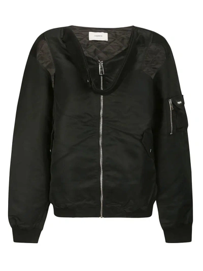 Coperni Cut-out Bomber Jacket In Black