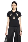 Coperni Black Cut-out Baby T-shirt In Black