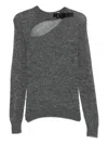 Coperni Cut-out Buckle Sweater In Gray