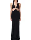 Coperni Women's Cut-out C-logo Dress In Black