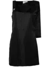 Coperni Cut-out Cape-effect Minidress In Black