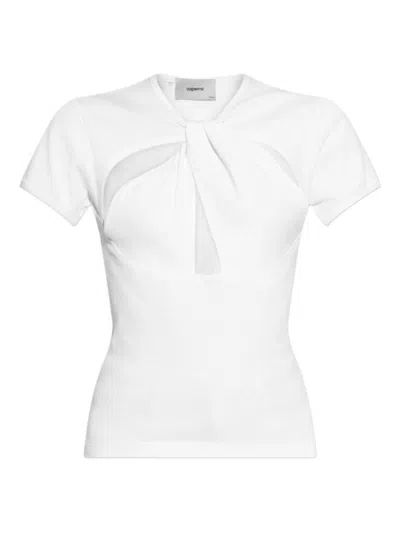 COPERNI CUT-OUT DESIGN BLACK T-SHIRT WITH MODERN SILHOUETTE