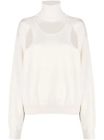Coperni Cut-out Detail High-neck Jumper In Pink