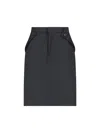 Coperni Stretch Polyester Blend Skirt With Back Vent In Black
