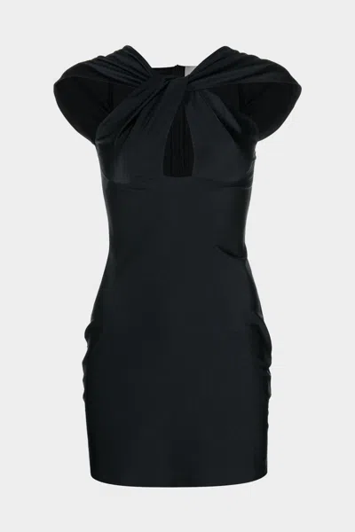 Coperni Cut-out Jersey Dress In Black