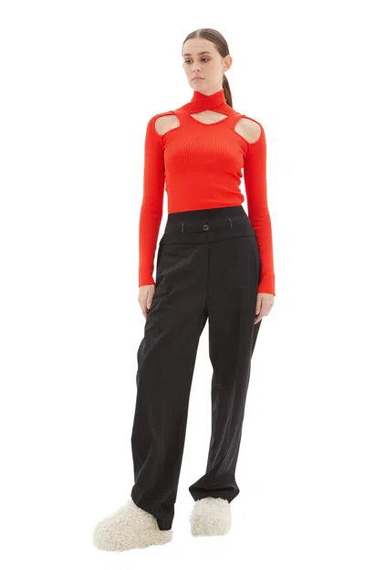 Coperni Turtleneck With Cut-out In Red