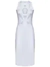 Coperni Womens Puma White Puwhte Puma X Fitted Stretch-jersey Midi Dress In White