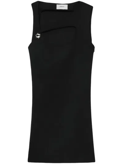 Coperni Black Stretch Jersey Fitted Dress