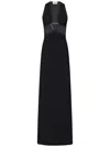 Coperni Cut-out Triangle Black Stretch Jersey Long Dress In Black