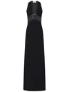 Coperni Cut-out Triangle Black Stretch Jersey Long Dress In Black