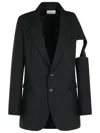 Coperni Cutout Detail Blazer Long Sleeves In Black