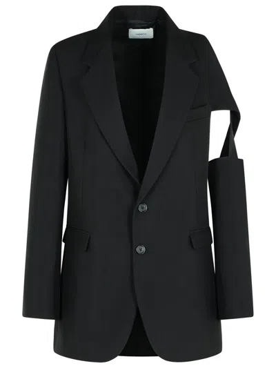 COPERNI COPERNI 'CUTOUT' BLACK POLYESTER BLAZER WOMEN